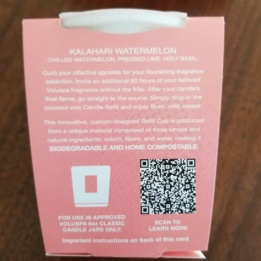 Voluspa Classic Candle Refill Kalahari Watermelon